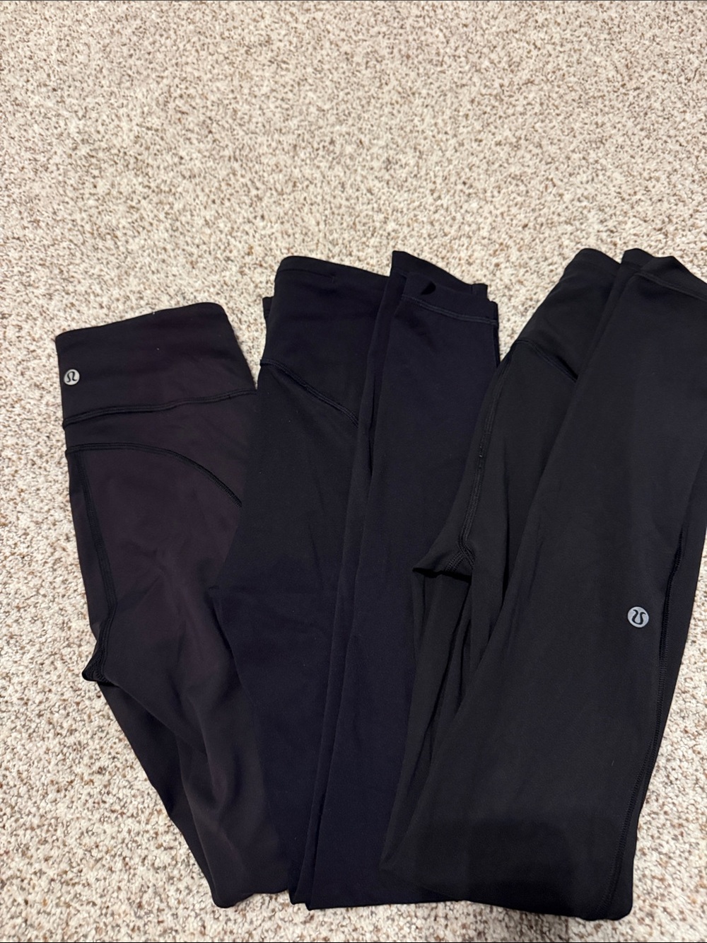 Lululemon Black High-Rise Athletic Leggings 3 Pair